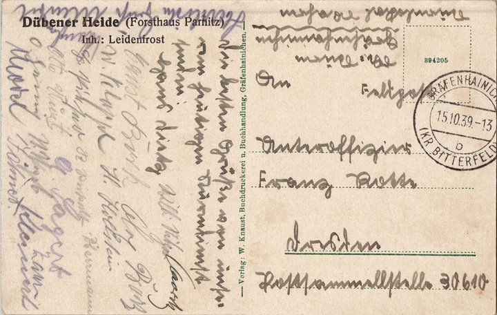 Förster Leidenfrost — Forsthaus Parnitz 1929–1939 — Foto 2