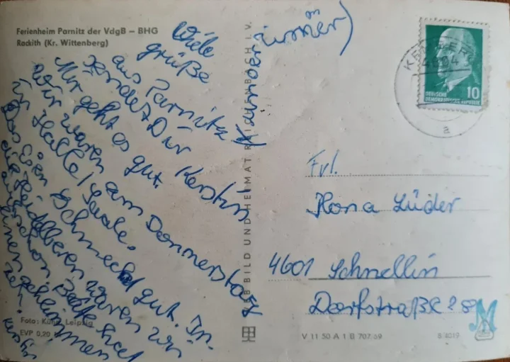 Postkarte „Ferienheim Parnitz der VdgB-BHG Rackith" — Foto 2